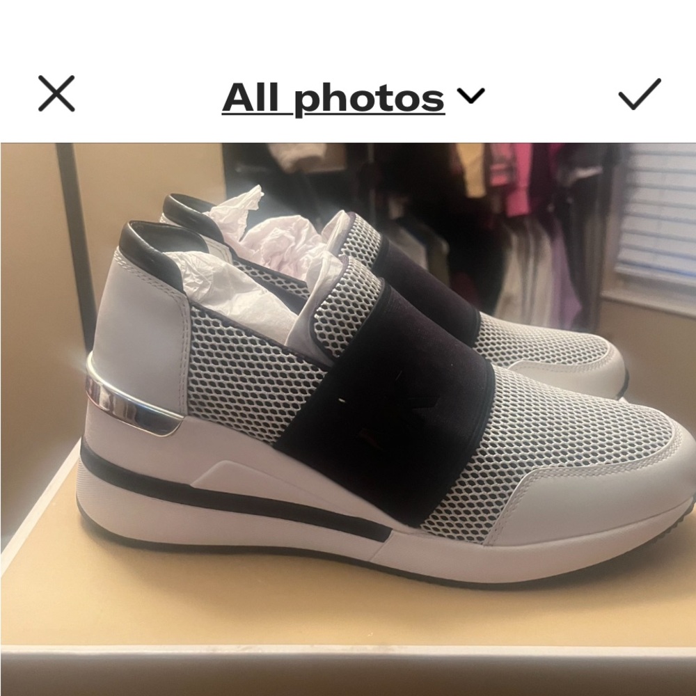 Stylish Black and White Slip-On Sneakers